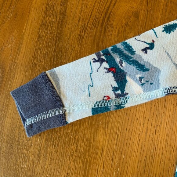 HANNA ANDERSSON Winter Sports Pajamas Boys 12-18 Mo 75 Ski Ice Hockey Cotton PJs - Picture 5 of 9